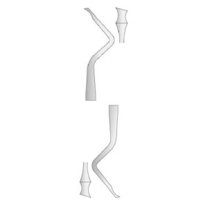 Periodontal Bone Chisels Rhodes Black-Action Double End, Size 36/37