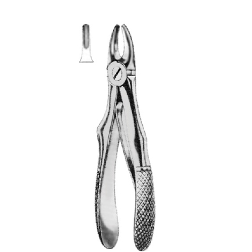 Pedo Extraction Forcep English Pattern With Spring, Upper Incisors