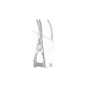 Bulldog Haemostatic Clamps With Spring, Curved