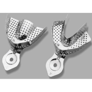 Impression Trays Aluminium Perforated Lower Jaws Size L0