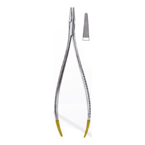 Needle Holders Toennis Tc, Gold Plated Handles, Serrated Jaws