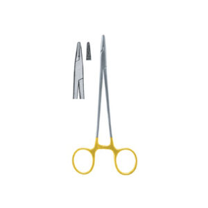 Needle Holders Crile-Wood Tc, Gold Plated Handles, Grooved Jaws, Cut Ratchet