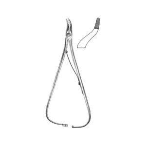 Needle Holders Eiselsberg - Mathieu Spring Type, Cut Ratchet Serrated Curved Jaws