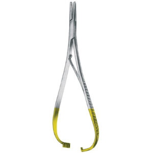 Needle Holders Mathieu Tc, Gold Plated Spring Handles, Grroved Jaws, Cut Ratchet