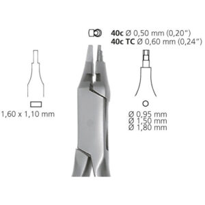 Orthodontic Pliers For Contouring, Light Wire Grooved With Cutter, Ø,13.5cm Size40C