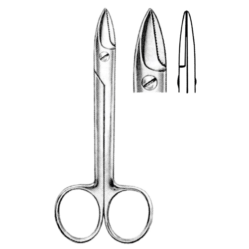 Crown Scissors Beebee Saw Edge Stright Jaws