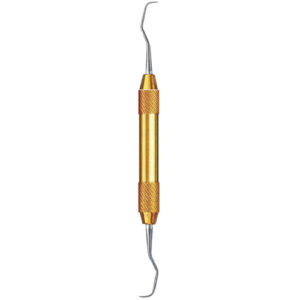 Gracey Curettes Hollow Aluminium Handle Ø With S/S Tips,Yallow Size 1/2A