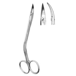 Dissecting Scissors Saw Edge Neumann Bent Handles