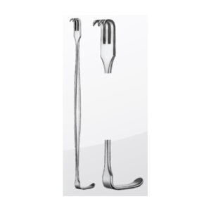 Retractor Senn-Miller, Forks Sharp End / Round Plate End