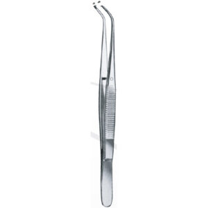 Tissue Periodontal Tweezers Player Semken Curved Toothed 1X2,Ø, 125mm