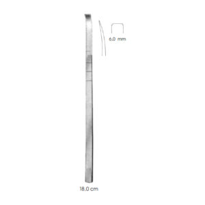 Nasal Chisels And Osteotomes, Cottle, 6.0 mm Curved