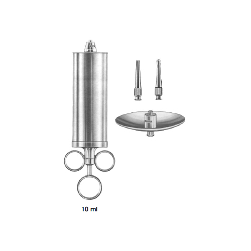 Ear Syringes, 10 Ml Complete With Protection Disc And 2 Tips