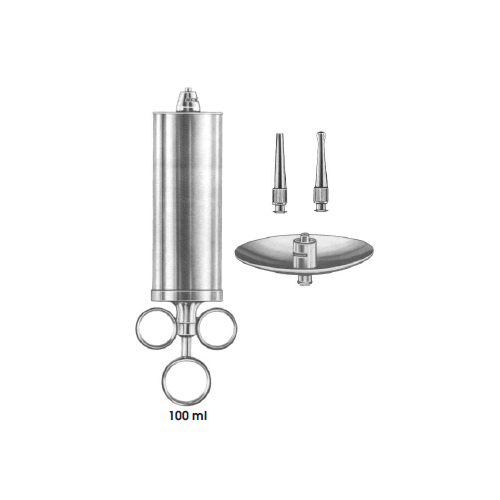 Ear Syringes, 100 Ml Complete With Protection Disc And 2 Tips