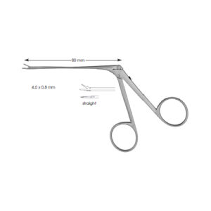 Micro Ear Scissors Bellucci 4,0 X Straight Shaft Length 80 mm