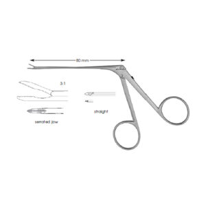 Micro Ear Wire Closure Forceps, Greven Serrated Jaw Straight