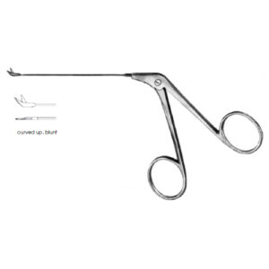 Micro Ear Scissors, Bellucci Curved Up, Blunt
