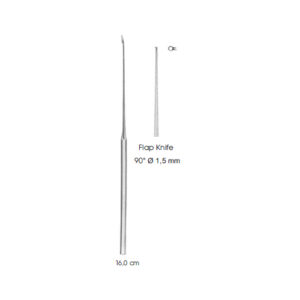 Micro Ear-Instruments, Rosen Flap Knife 90° Ø 1,0 mm