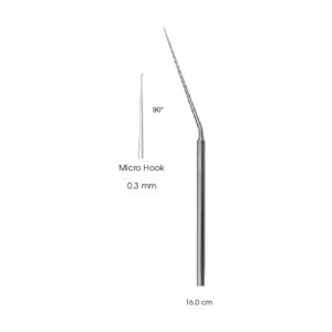 Micro Ear-Instruments, Micro Hook 90° 0,3 mm