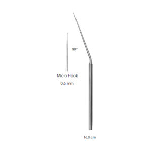 Micro Ear-Instruments, Micro Hook 90° 0,6 mm