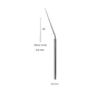 Micro Ear-Instruments, Micro Hook 90° 0,5 mm