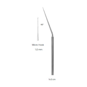 Micro Ear-Instruments, Micro Hook 45° 1,0 mm