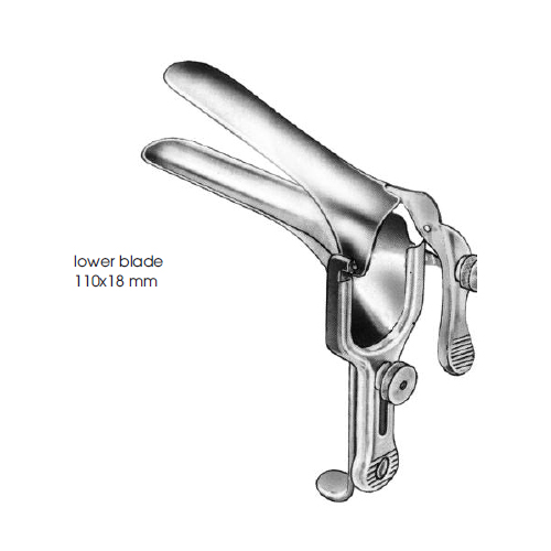 vaginal-specula-kristeller-lower-blade-110x-with-screw-opening