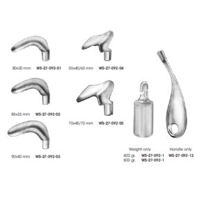 Vaginal Specula, Complete Set Consisting Of: Ws-27-092-01 Blade Ws-27-092-02 Blade Ws-27-092-03 Blade Ws-27-092-04 Blade Ws-27-092-10 Weight Ws-27-092-12 Handle