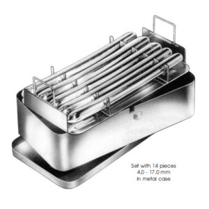 Uterine Dilators, Set With 14 Pieces 4,0 - In Metal Case