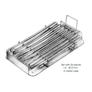 Uterine Dilators, Set With 26 Pieces 1,0 - In Metal Case