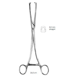 Tenaculum Forceps, Museux, 8,0 mm Straight