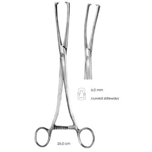 Tenaculum Forceps, Museux, 6,0 mm Curved Sideways