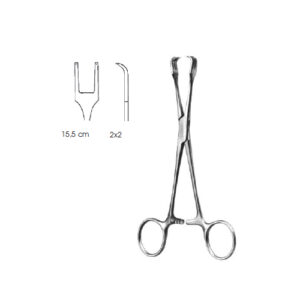 Tenaculum Forceps, Lahey, 2X2
