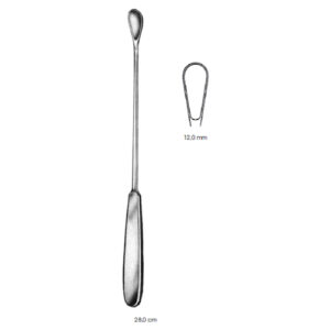 Uterine Scoopes, Gourdet, 12.0 mm