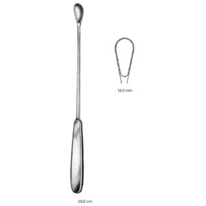 Uterine Scoopes, Gourdet, 14.0 mm