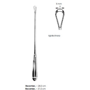 Uterine Curettes, Recamier, ~ Rigide/Sharp X 5 mm