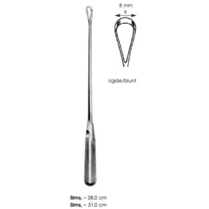 Uterine Curettes, Sims, ~ Rigide/Blunt X 8 mm