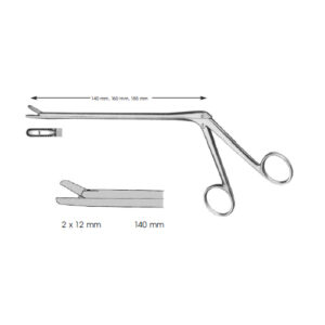 Laminectomy Rongeurs, Caspar Size Of Jaws 2 X Length Of Shaft 140 mm Straight Jaws