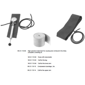 High Precision Instrument For Causing Lack Of Blood In The Limbs. Complete Consisting Of: Manometer With Diaphragm, Scale Graduated To Hg Resistant Pump. 1 Each Upper Arm And Upper Thigh Cuff