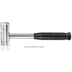 Mallets,, Ø 32 mm, 675 G Repercussion Free One Side: Steel Convex One Side: Nylon Plane