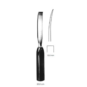 Bone Chisels Osteotom, 10 mm Curved