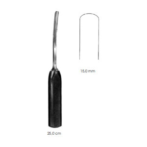 Bone Gouges, Spongiosa, 15 mm Curved