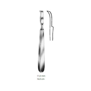 Raspatories, Farabeuf-Collin, 16,0 cm Curved