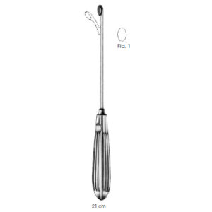Bone Curettes, Halle, Biegsam Malleable Fig. 1