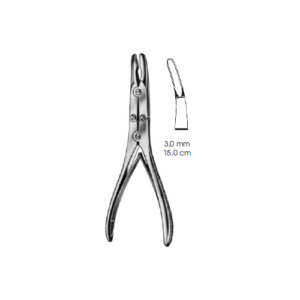 Bone Rongeur Forceps, Bohler 15,0 cm Curved