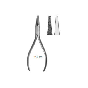 Flat Nose Plier One Jaw Serrated, One Jaw Smooth